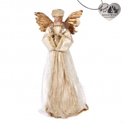 Ангел с перьями, кремовый-золото 86CM