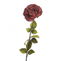 Роза на стебле, красная, 66см