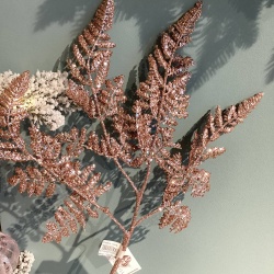 Стебель листа папоротника, розовое золото, 55 см