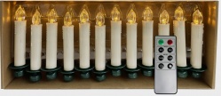 Светодиодные свечи для дерева с пультом 12 шт. в коробке