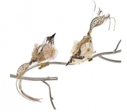 Ажурные птицы золото, 23 см