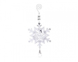 Декоративная снежинка, серебро, 2.5x12x12cm