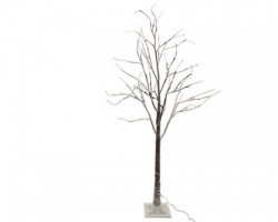 Дерево снежное, электрическая, 240cm-160L, коричневый/белый теплый