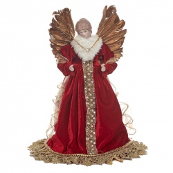 Фигура Ангела в красном BURG/GLD 30CM