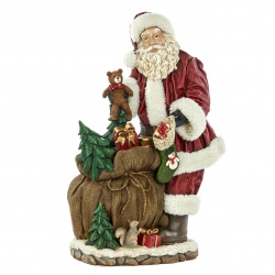 Фигурка "Санта с мешком подарков", красный 45,5CM